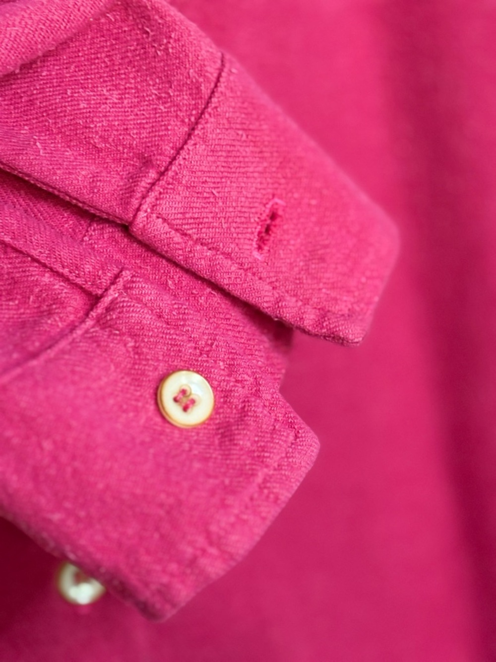 Nwt The Elder Statesman Raspberry Cotton/Silk Button-Up Oversized Shacket Sz Xs — image 7 of 8